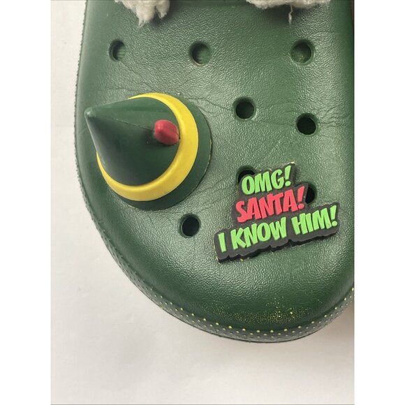 Crocs x Buddy the Elf Clog Sherpa Lined Green / Yellow Size J5 - Picture 12 of 12